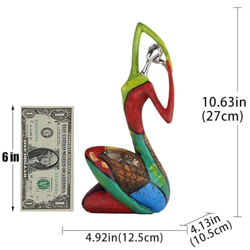 SHENGTIAN Yoga Statues Figurines for Home, Colorful Abstract Women Figurines, Minimalist Abstract Art Woman Statues, Modern Living Room Room Porch Centerpieces Bookcase Entryways Desktop Decor Crafts - Image 3