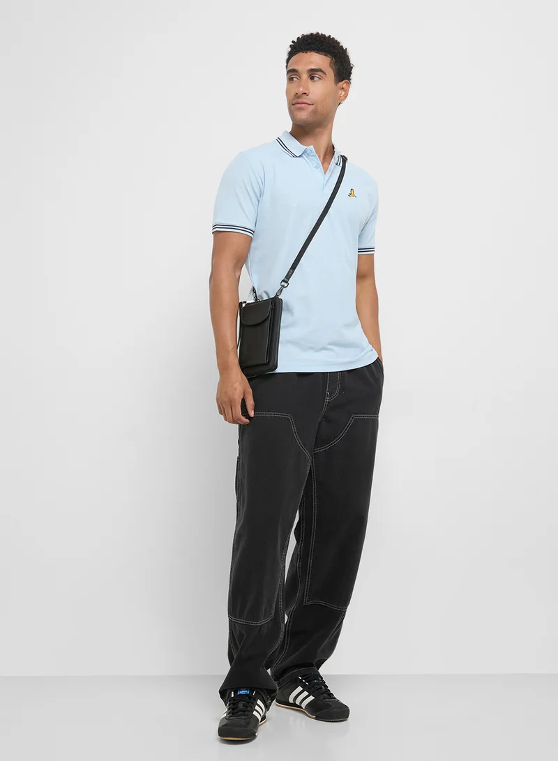BRAVE SOUL Contrast Polo Shirt