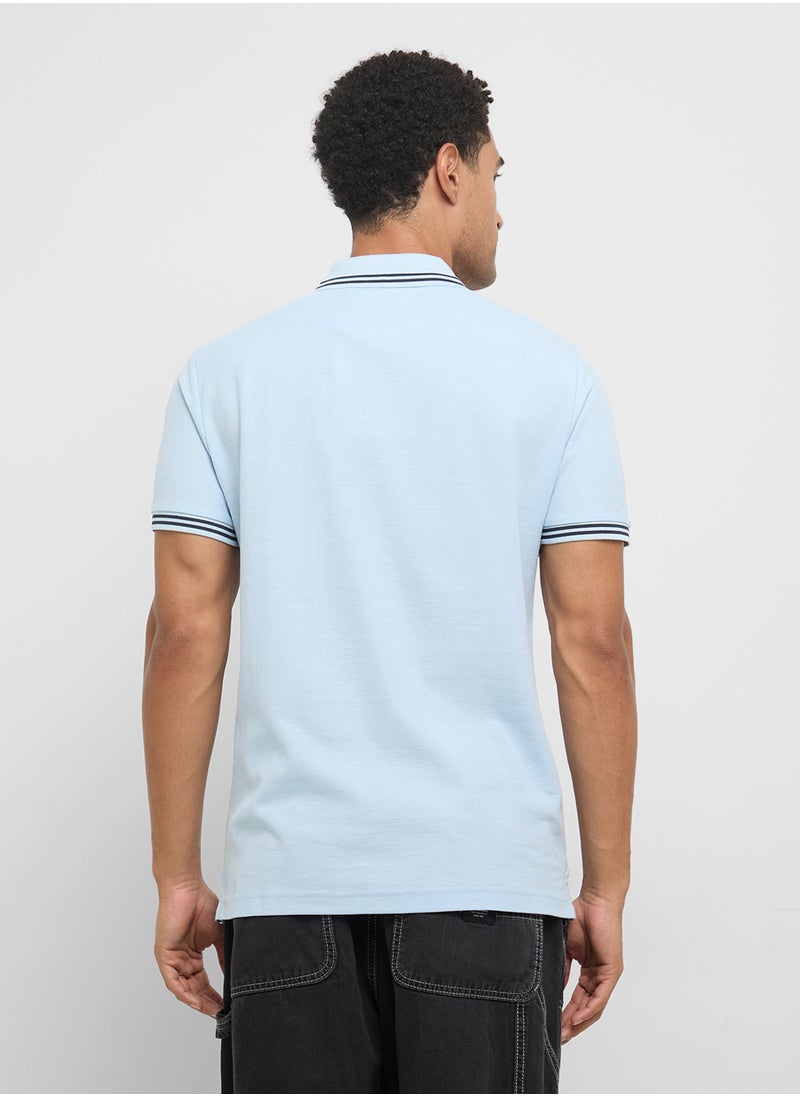 BRAVE SOUL Contrast Polo Shirt  - Image 2