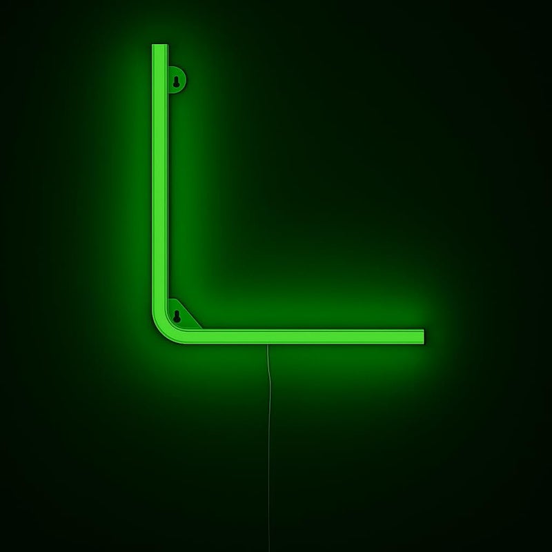 Horoof Home إضاءة حرف نيون أخضر 'L' من هروف المنزل - Image 1