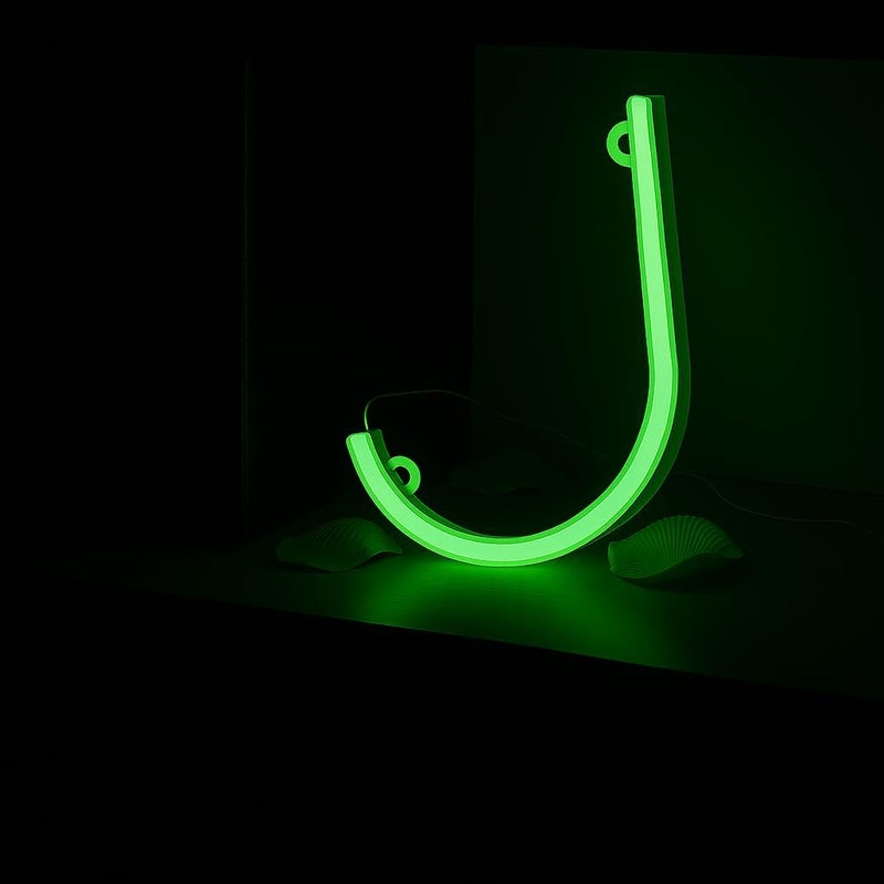 Horoof Home إضاءة حرف نيون أخضر 'L' من هروف المنزل - Image 2