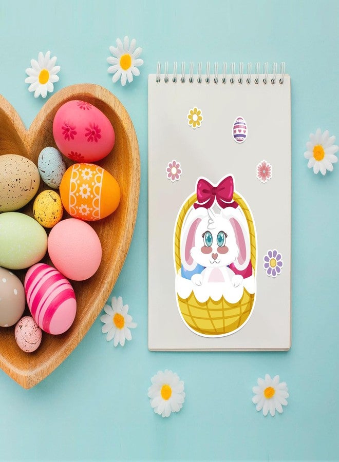 OHOME حشوات سلة عيد الفصح من OHOME - 24 ورقة ملصقات حرفية لعيد الفصح للأطفال | اصنع بنفسك بيضة أرنب سعيدة، هدايا عيد الفصح، حلويات، ألعاب، أنشطة، ديكور، لوازم حفلات للأطفال الصغار - Image 3