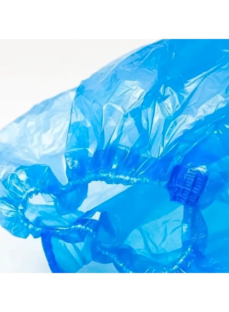 Generic Hand cover, transparent plastic protector that is resistant to water, dust and oil, for single use, 20 pieces blue color  - Image 3