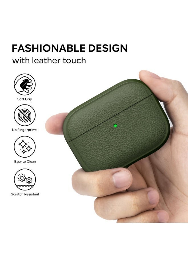 Arabest AirPods Pro 3 Case, Soft TPU Case for Apple AirPods Pro 3 with Hand Strap, Leather Touch Design, Tree Texture Airpods Pro 3 Case - Image 2