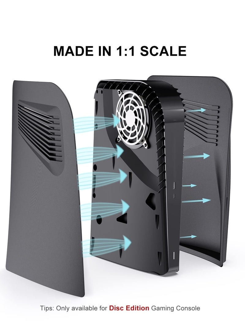 SYOSI Replacement Shell for PS5 Disc Edition, Anti-Scratch Dustproof Protective Cover Face Plates with Cooling Vents for Playstation 5 Disc Edition  - Image 5