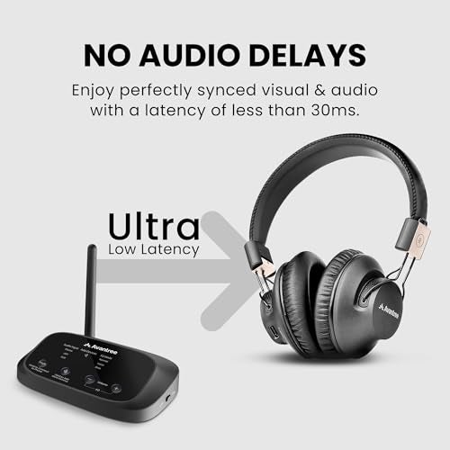 Avantree Quartet 2 - Wireless Group Listening Headphones & Transmitter for TV, Church, Classroom, Silent Discos, Plug & Play, 2.4GHz Expandable Multi-Headphone System with Low Latency & Clear Voice - Image 5