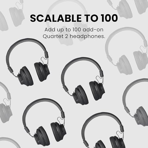 Avantree Quartet 2 - Wireless Group Listening Headphones & Transmitter for TV, Church, Classroom, Silent Discos, Plug & Play, 2.4GHz Expandable Multi-Headphone System with Low Latency & Clear Voice - Image 4