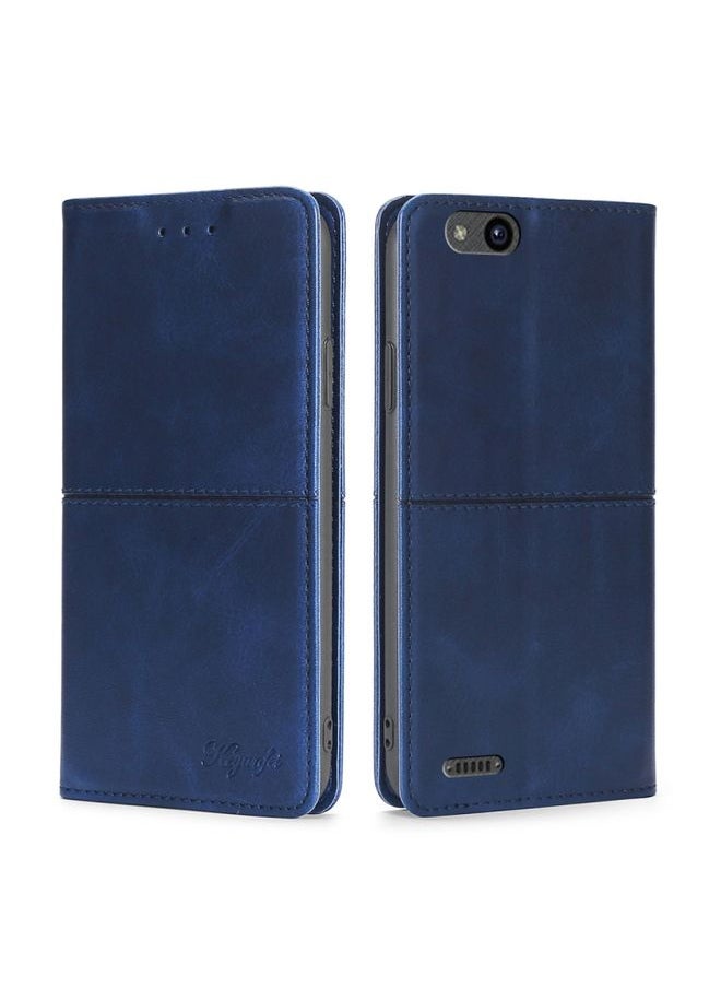 Case Cover For ZTE Tempo X/Vantage/Z839/N9137 Cow Texture Magnetic Horizontal Flip Leather Phone Case(Blue)