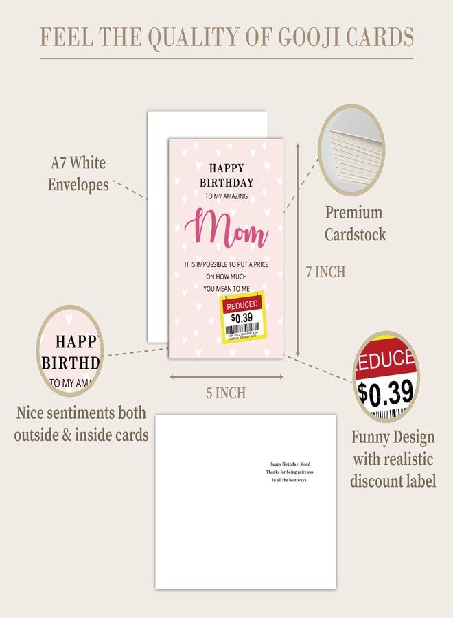 Gooji Funny Mom Birthday Card - Happy Birthday Card for Mom from Son or Daughter - Premium Quality - Image 3