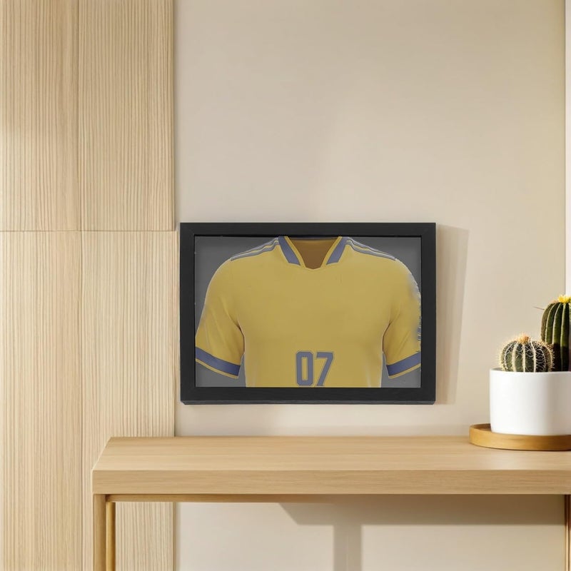 Artibetter Jersey Display Frame Case 14x18 Black Wooden Sports Shirt Display Shadow Box for Football Soccer Baseball Basketball Memorabilia - Image 5
