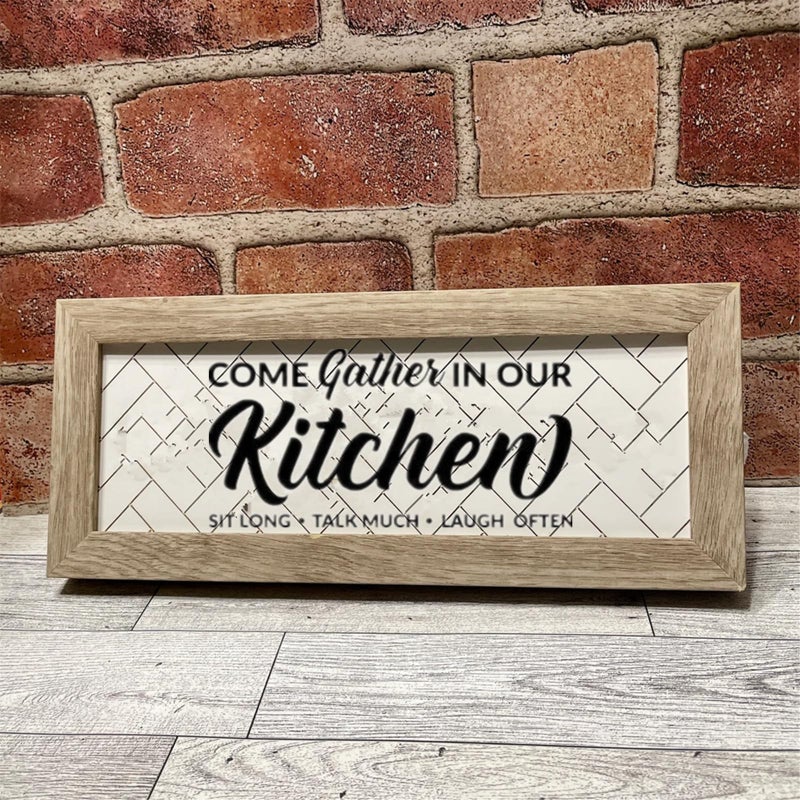 JAJADO Baking/Cooking/Gather/Farmhouse Kitchen Stencil 8.5X11 inch, Homemade Bakery Rustic Sign Self-Adhesive Silk Screen Stencils for Paintig on Wood/Fabric/Plate/Dining Room Home Decoration - Image 3
