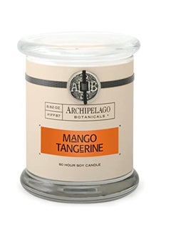 Archipelago Botanicals Archipelago Botanicals Soy Candle Hand-Poured Premium Wax, Scented Candle for Home, Burns Approx. 60 Hours, Mango, Tangerine, Glass Candle Jar, 4.5 Inch, 8.6oz  - Image 1