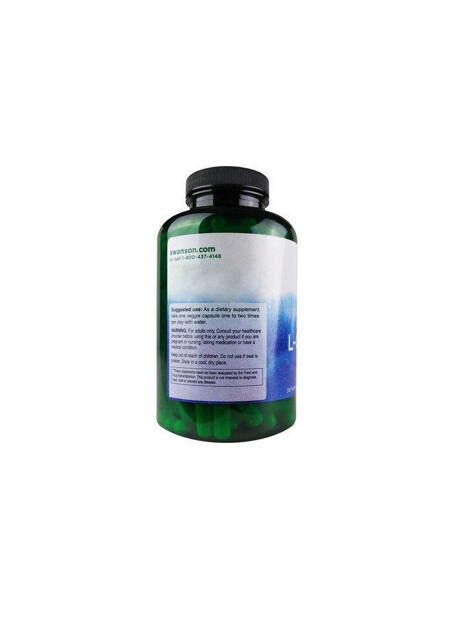 Swanson Acetyl L-Carnitine 500 Milligrams 240 Veg Capsules - Image 3