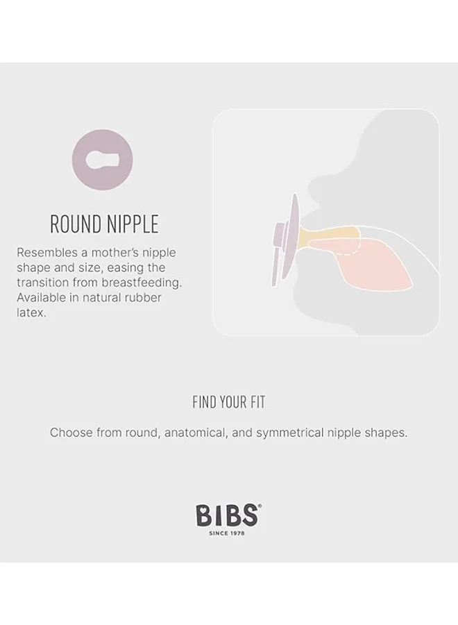 BIBS Colour Baby Pacifier, Latex Round Nipple, Size 1, 0-6 Months, Sage Glow, Glow-In-The-Dark, 1 Pieces