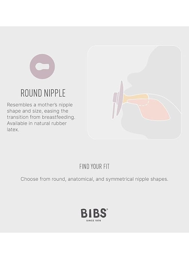 BIBS Colour Baby Pacifier, Latex Round Nipple, Size 1, 0-6 Months, Sage Glow, Glow-In-The-Dark, 1 Pieces  - Image 4