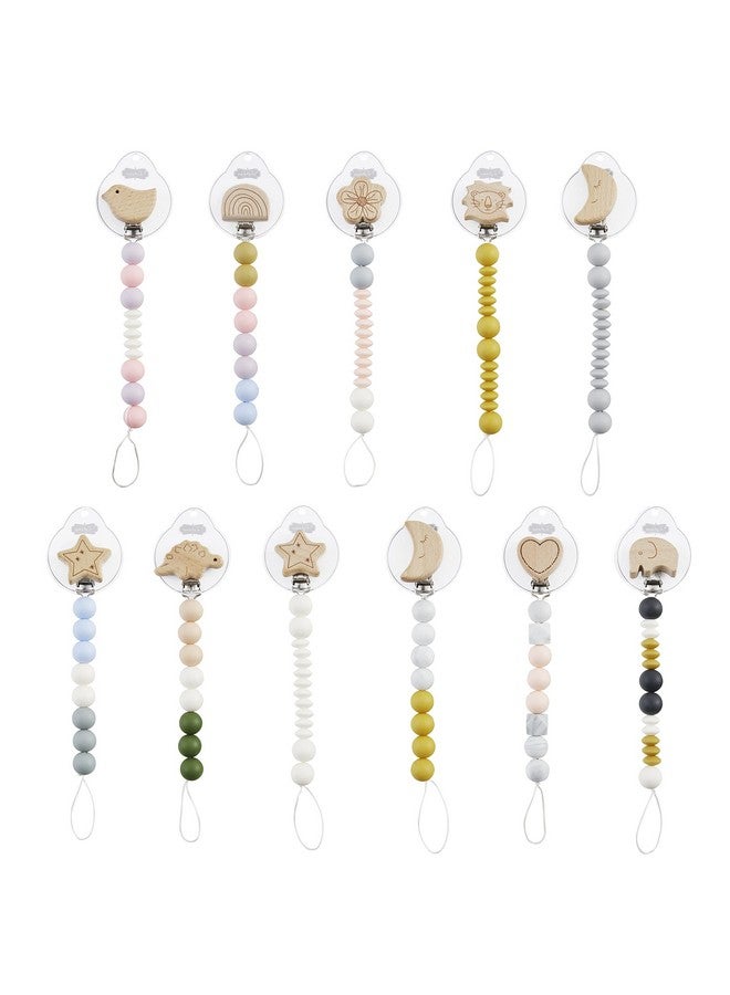 مد باي مشبك مصاصة للأطفال على شكل قلب من الخشب والسيليكون من ماد باي - Image 1