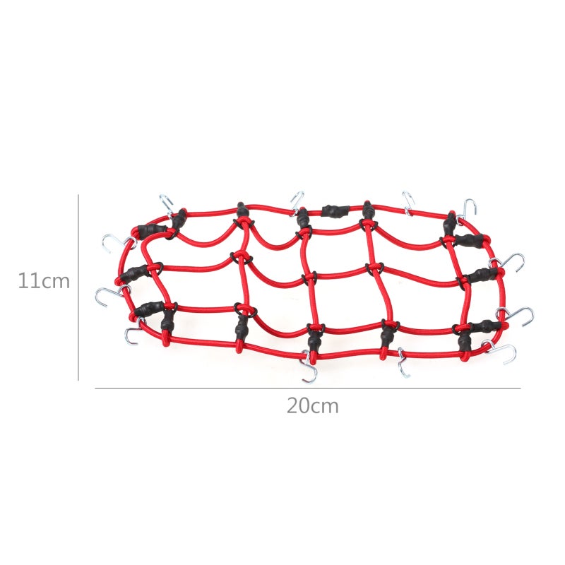 شبكة أمتعة رف سقف أحمر - قطعة استبدال بدرجة محاكاة عالية لسيارة ركاب تحكم عن بعد Traxxas Hsp Redcat Tamiya - Image 2