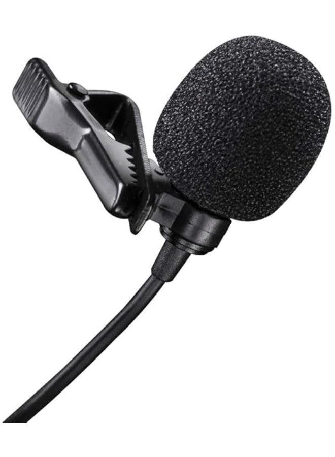 Lavalier Omnidirectional Microphone with Metal Clip, 3.5mm AUX – Black - Image 3