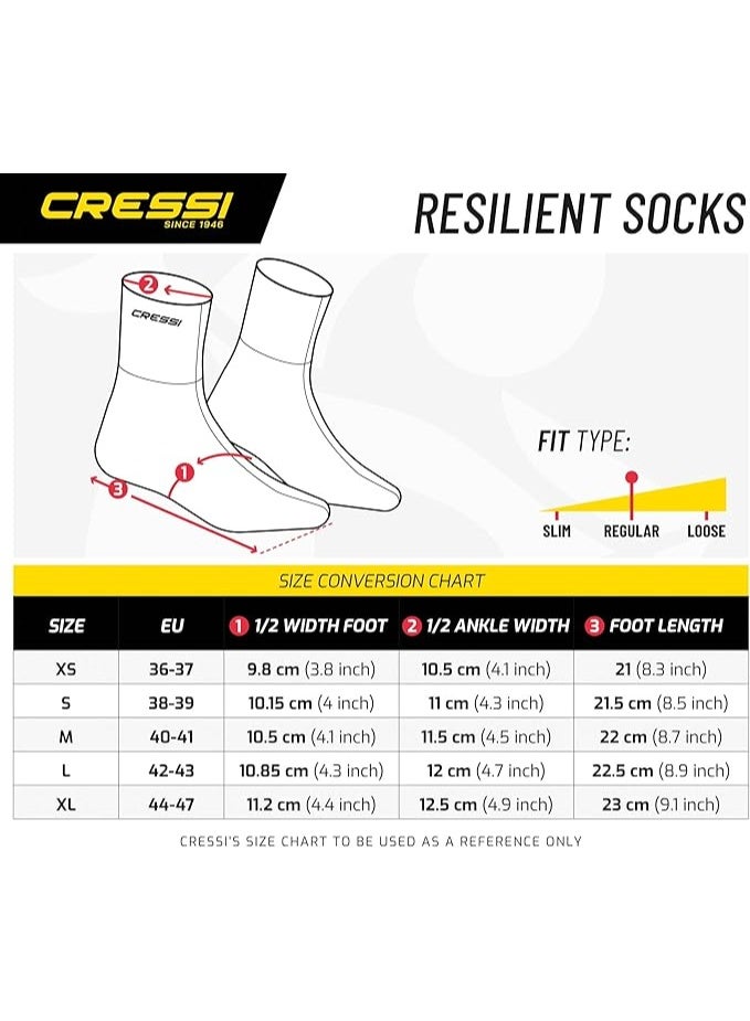 Cressi جوارب الغوص المرنة للغاية من كريسي نيونبرين (مقاس S) 3 مم - Image 3