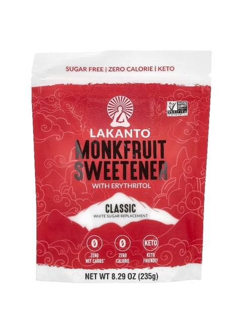 Lakanto, Monkfruit Sweetener with Erythritol, Classic, 8.29 oz (235g)