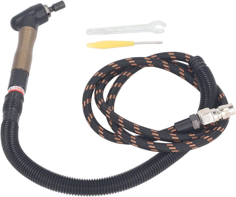 Air Micro Die Grinder, Portable Pencil Type 23500rpm Elbow Pneumatic Grinding for Polishing, Deburring, Chamfering, Lightweight One Hand Operation, Tungsten Steel, Alloy Gear - Image 2