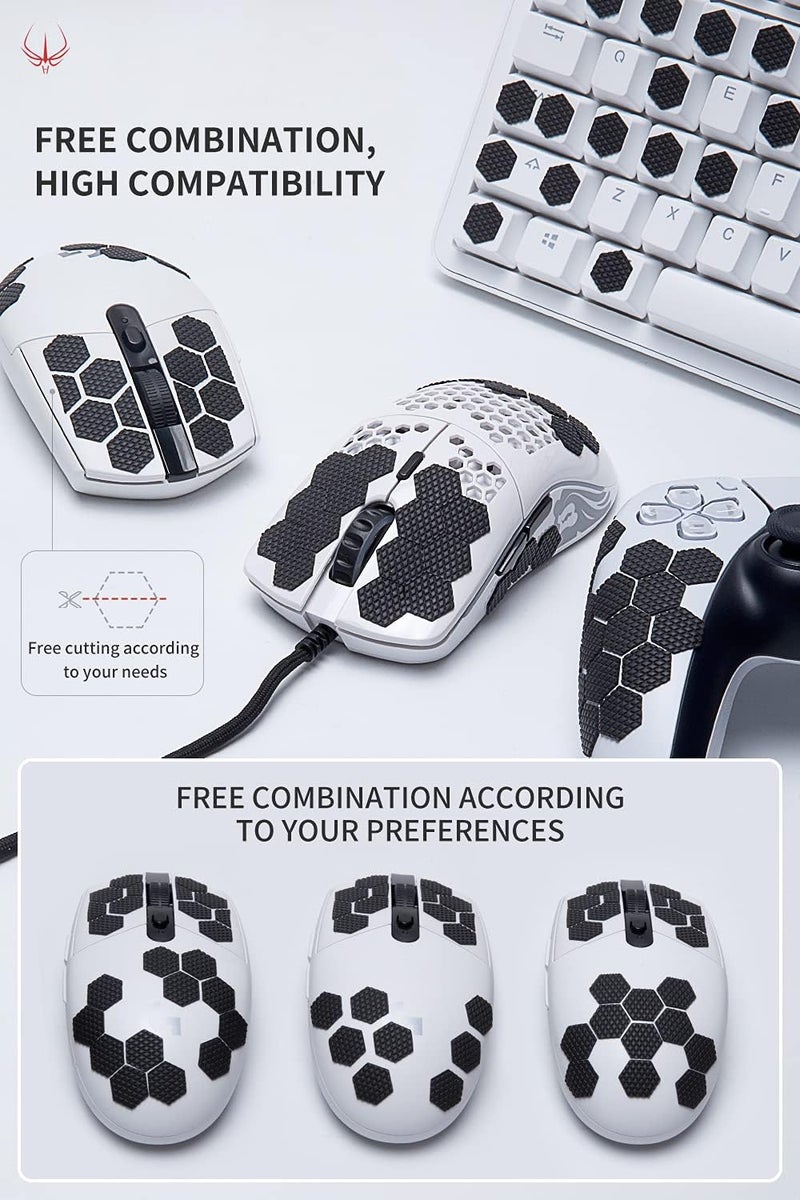HOTLINE GAMES [Grip Upgrade] 2.0 Plus DIY Hexagon Version Gaming Mouse Grip Tape, Professional Mice Upgrade Kit,Sweat Resistant,Cut to Fit,Easy to Use - Image 3