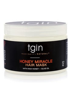 Tgin Teigen Honey Miracle Raw Honey & Olive Oil Conditioner Hair Mask for Normal, Dry & Curly Hair, 12 oz,  - Image 1