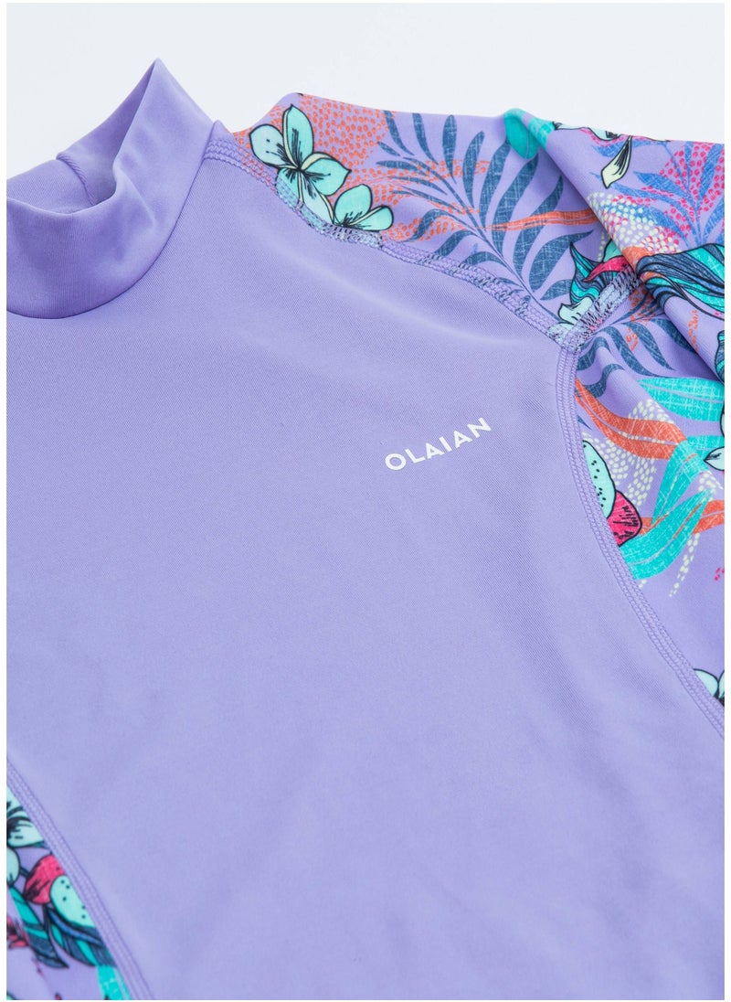 OLAIAN OLAIAN by DECATHLON, Girl's anti-UV long-sleeved T-shirt - 500 - Orchid purple  - Image 3