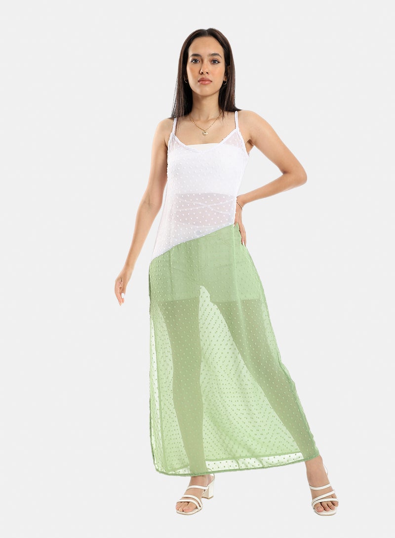 belle BiToned Spaghetti Sleeves CoverUp - Image 1