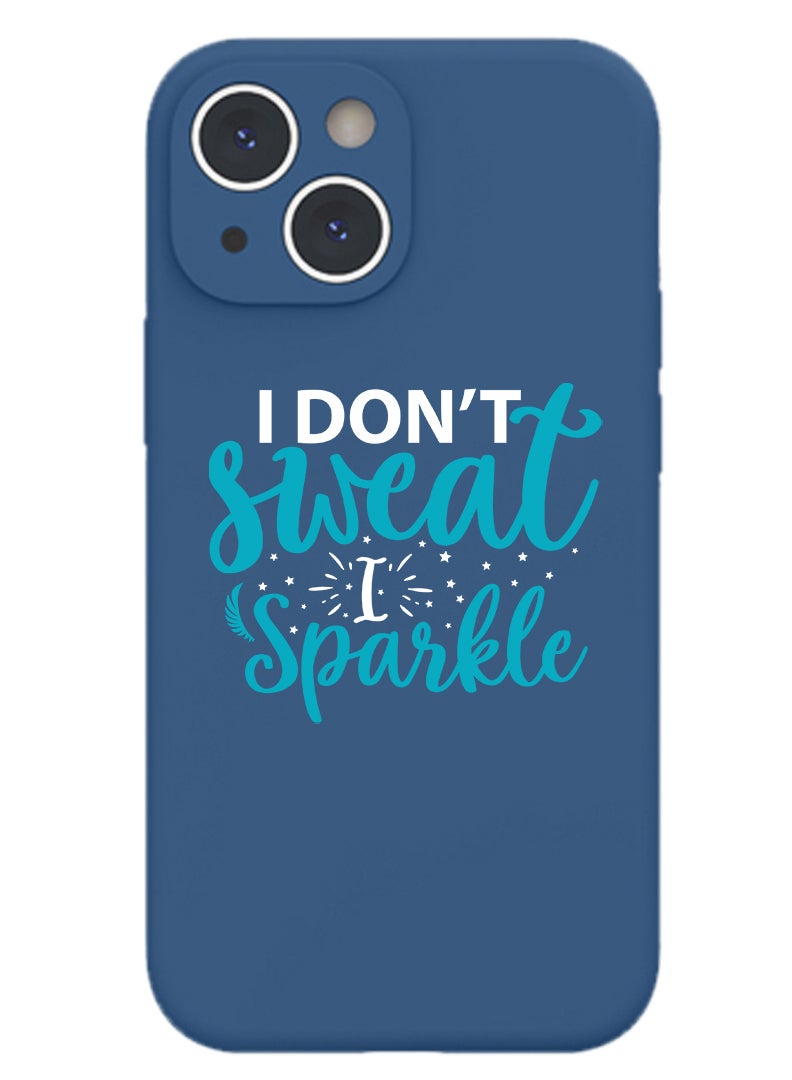 Theodor Protective Slim Fit Case Liquid Silicone Cover with Full Body Protection Anti-Scratch Shockproof Case For iPhone 15 Blue  - I have a new idea copy - Image 1