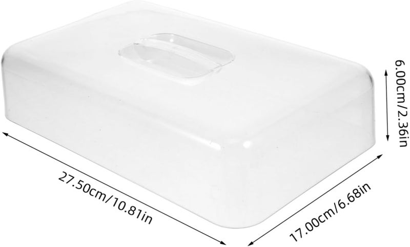 AUTSUPPL Rectangular Clear Acrylic Food Covers with Dome for Cake Cheese and Dessert Display Versatile Kitchen Storage for Home Parties and Restaurants Multipurpose - Image 2