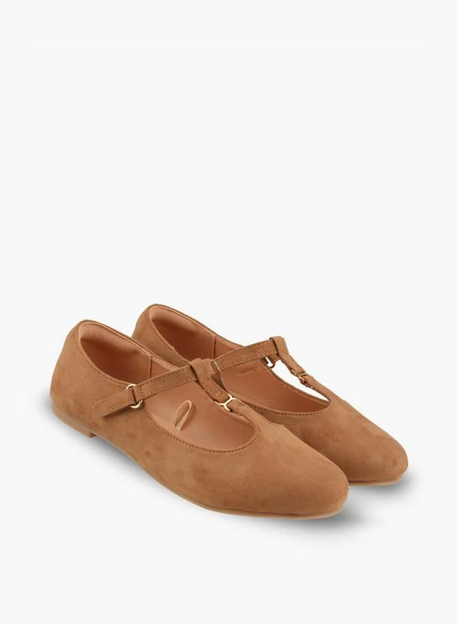 Little Missy Girls Metallic Accent Mary Jane Shoes