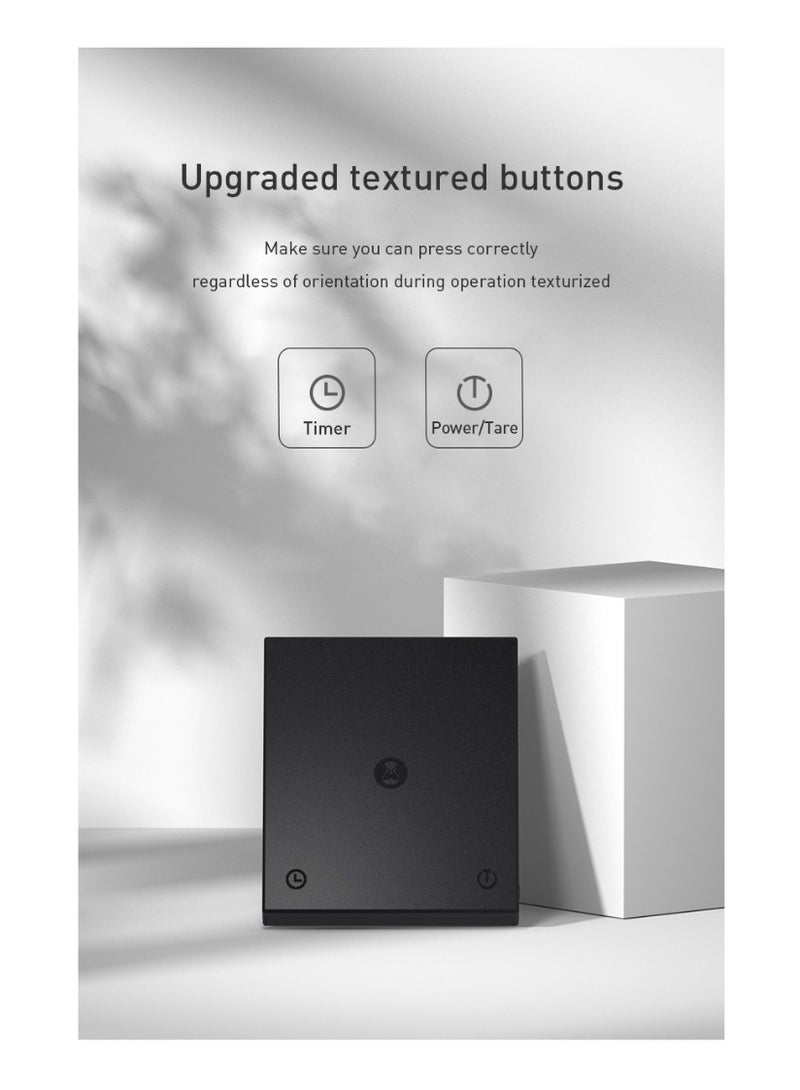 تايم مور مقياس القهوة الرقمي بلاك ميرور القابل لإعادة الشحن مع مؤقت تلقائي - Image 4