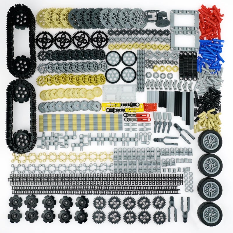 Pamvava GearsAxlesPins Sets Compatible with TechnicParts PiecesMotor CarWheelsTires Chain Link Connector Building Block Accessories Shock Absorber Steering Shaft Gearbox Gears Bricks - Image 3