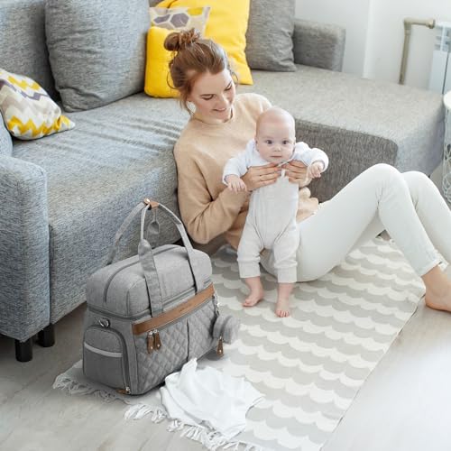 Maelstrom Breast Pump Bag Diaper Bag Tote with 4 Cooler Pockets DoubleLayer Work Bag for Breastfeeding Mom fit 15 Laptop - Image 3