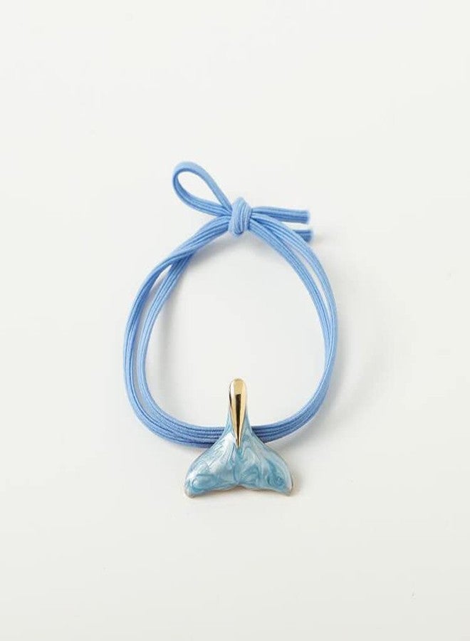 BBTDIN Summer Hair Tie Beach Ponytail Holder Shell Starfish Hair Rope Band Ocean Hair Rings Tie BW19 (4 Pcs-Set) - Image 5