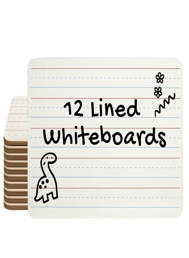 Charles Leonard Dry Erase Board Classroom Pack - Mini Lapboard School Supplies - Set of 12 One-Sided Lined Dry Erasable White Boards, 9x12 Inches (35115) - Image 1