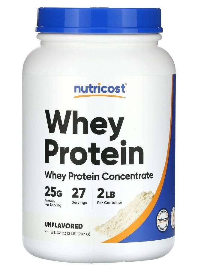 Nutricost Whey Protein Concentrate Unflavored 2 lb (907 g)