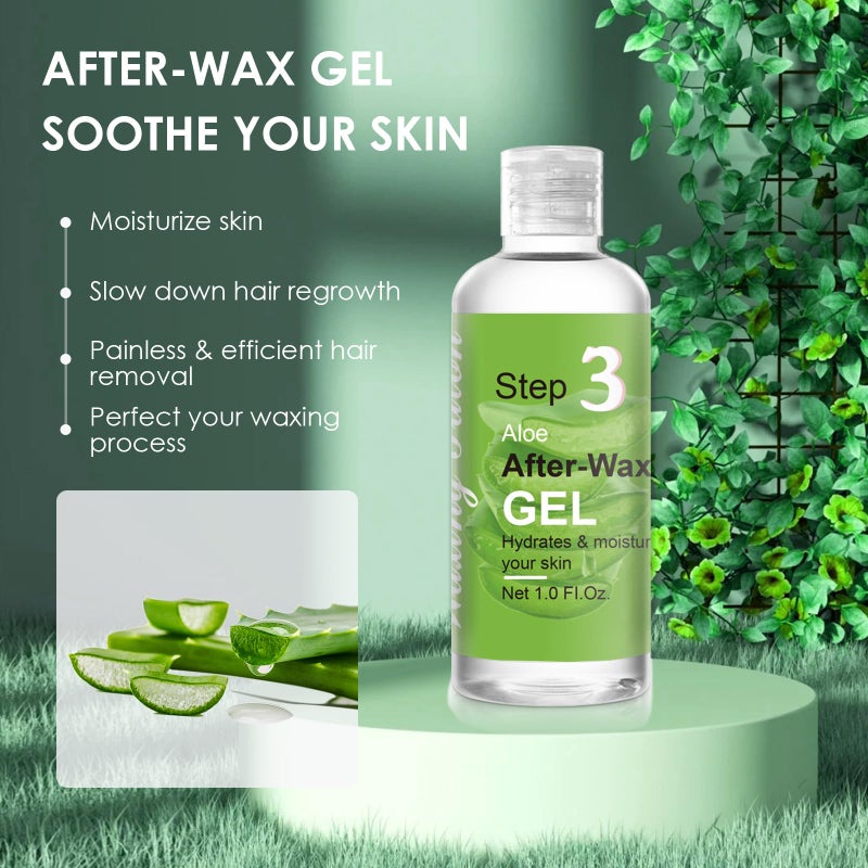 Seopri Mini Pre Wax Spray and After Wax Spray, Triple-bottle Set After Wax Care with Pre Wax Cleanser, Wax Remover Oil and Skin Soother Organic Aloe Vera Gel for Sensitive Skin - Image 4