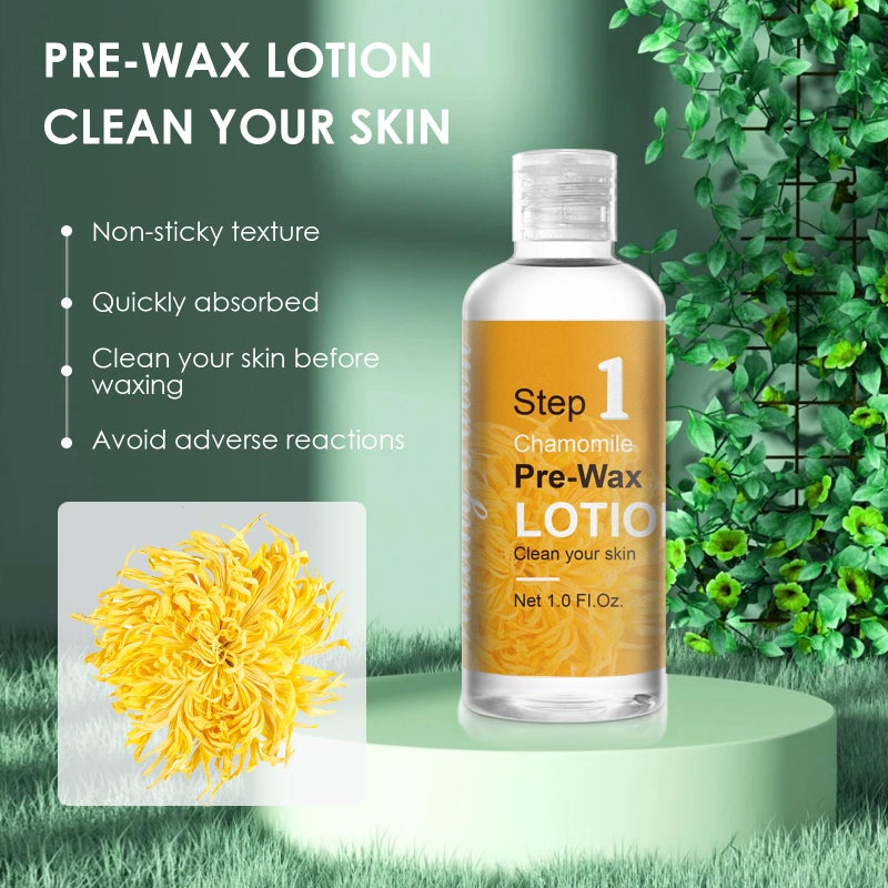 Seopri Mini Pre Wax Spray and After Wax Spray, Triple-bottle Set After Wax Care with Pre Wax Cleanser, Wax Remover Oil and Skin Soother Organic Aloe Vera Gel for Sensitive Skin - Image 2