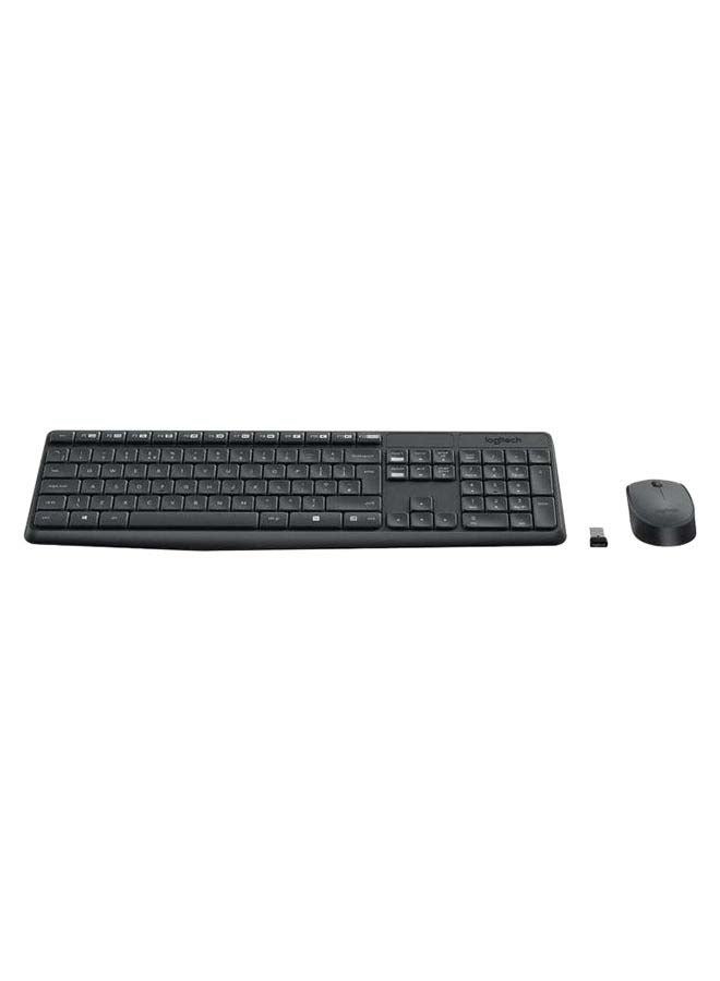 Logitech MK235 Wireless Keyboard And Mouse Combo, 2.4 Ghz, English/ Arabic Grey - Image 1