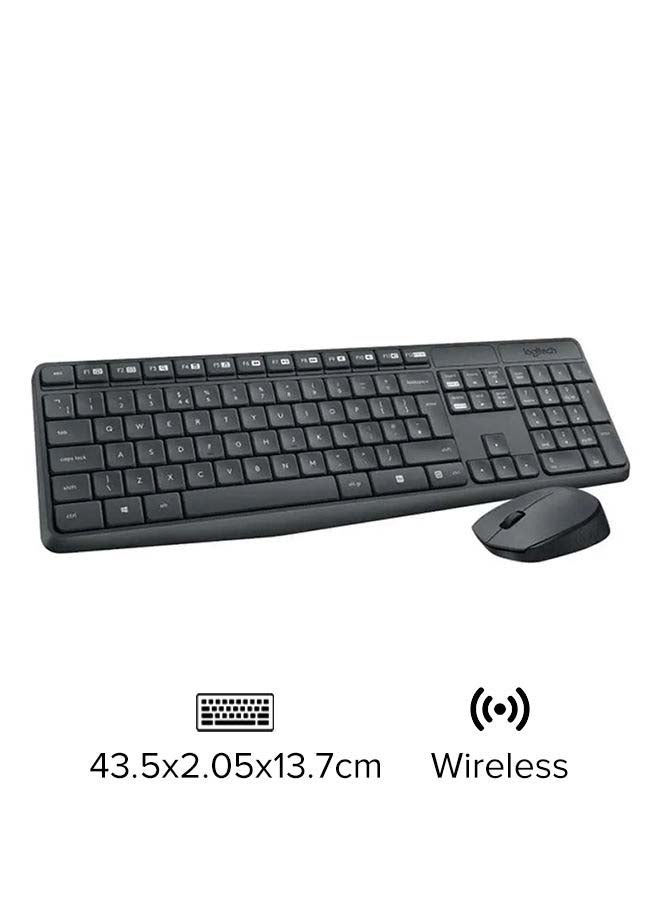 Logitech MK235 Wireless Keyboard And Mouse Combo, 2.4 Ghz, English/ Arabic Grey - Image 2