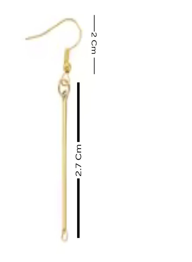 ST logo 20 Pcs Golden Bar Links with Attach Earring Hooks for Jewelry Making Bar Links Connector Bar Link Earring Connectors 2-Hole Stick Strip Beads Necklace Bracelet Earring Connectors for Jewelry Making - Image 2