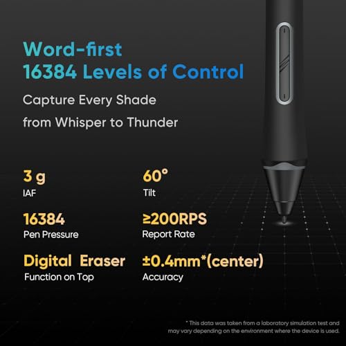 XP-PEN XPPen Upgraded Artist133 Pro V2 Drawing Tablet with Screen 16384 Pen Pressure X3 Pro Stylus Pen Display 99 sRGB FullLaminated AG Screen Graphic Tablet with Stand Red Dial 8 Shortcut Keys 133 - Image 3