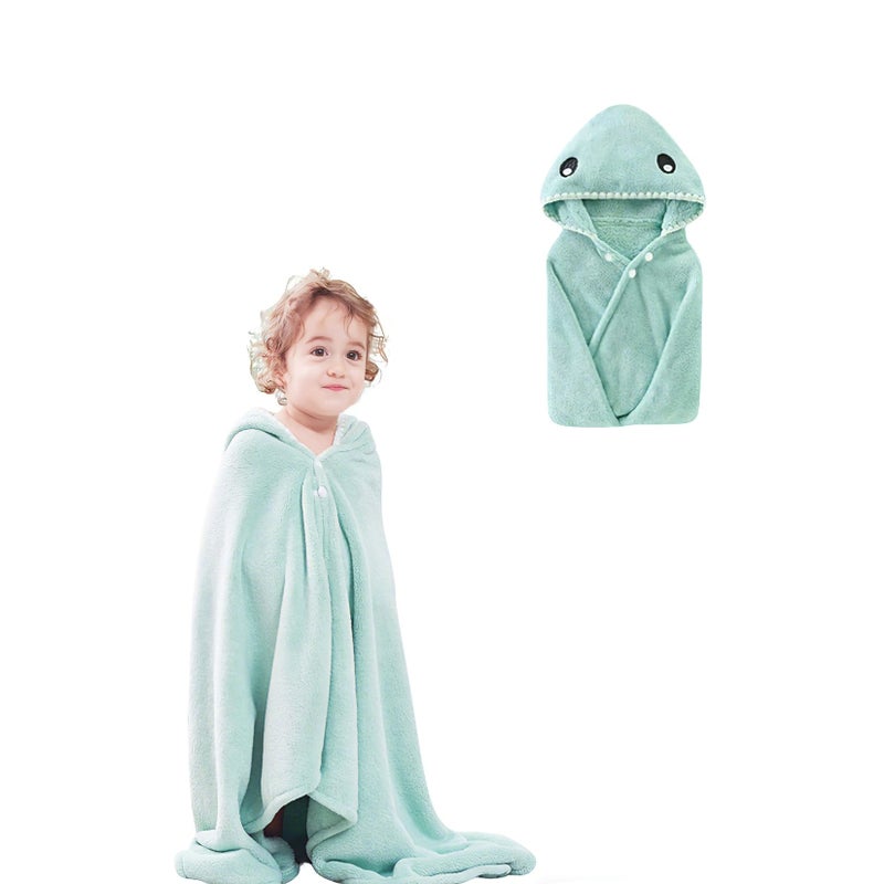 IFaryMes Toddler Bath Towel Baby Towels with Hood 27.5"X55" Ultra Absorbent Soft Bathrobe Blanket Kids Shower Towel for Girls and Boys(Mist Tree) - Image 1
