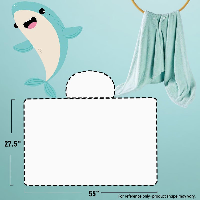 IFaryMes Toddler Bath Towel Baby Towels with Hood 27.5"X55" Ultra Absorbent Soft Bathrobe Blanket Kids Shower Towel for Girls and Boys(Mist Tree) - Image 2