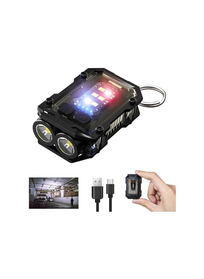 PROMASS promass W409 Mini Keychain Flashlight with Magnet, USB C Rechargeable, EDC, 800 High Lumens, LED & COB Portable Clip on Flashlights-8 Modes, Waterproof  - Image 2