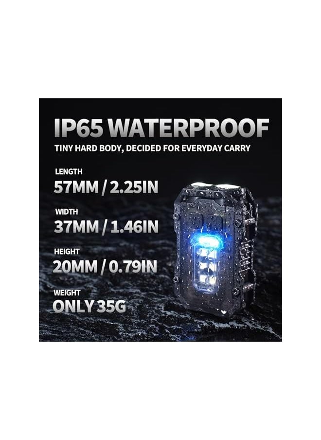 PROMASS promass W409 Mini Keychain Flashlight with Magnet, USB C Rechargeable, EDC, 800 High Lumens, LED & COB Portable Clip on Flashlights-8 Modes, Waterproof  - Image 5