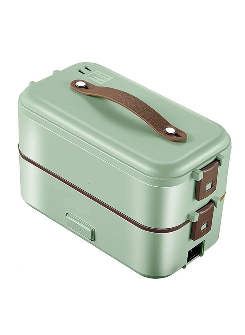 Arabest Electric Heating Lunch Box, Self Cooking Mini Rice Cooker, 2 Tier Steamer Lunch Box for Home Office School Travel Cooking Raw Food  - Image 2