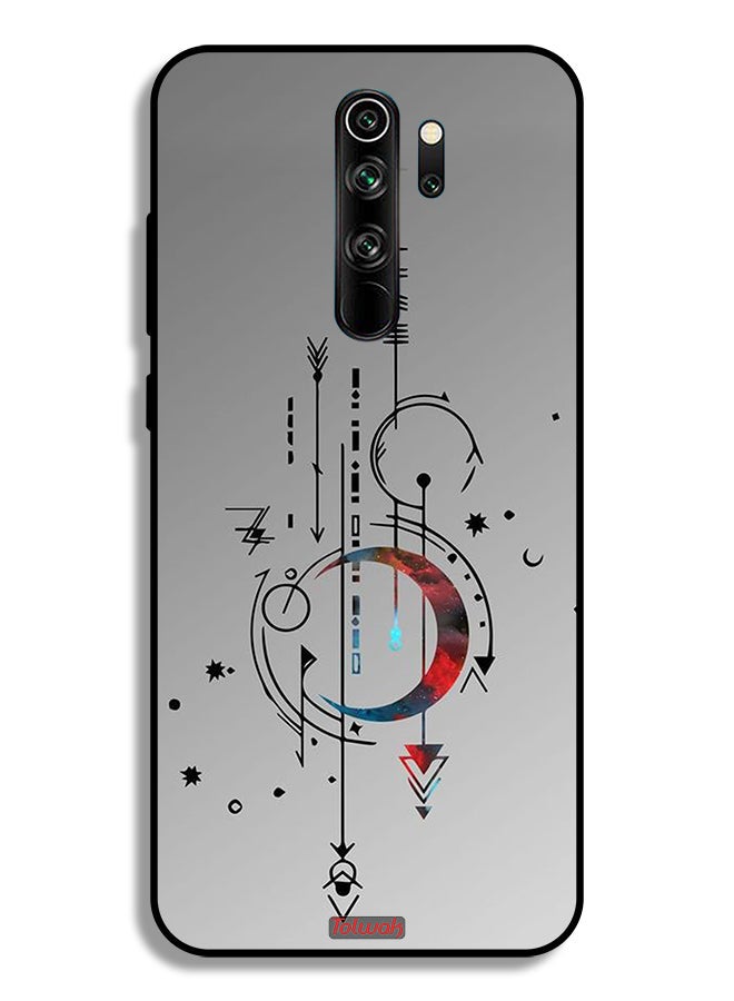 Tolwak Xiaomi Redmi Note 8 Pro Protective Case Cover Moon And Arrows Art Pattern - Image 2